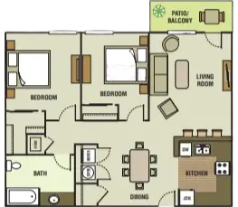 2-Bedroom Floorplan A