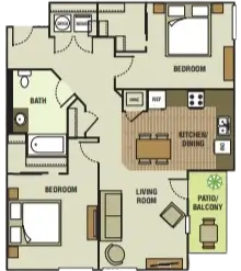 2-Bedroom Floorplan B