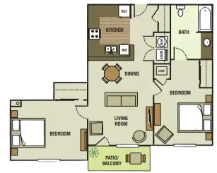 2-Bedroom Floorplan C